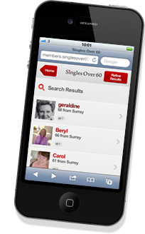 SinglesOver60.co.uk - Mobile Senior Dating